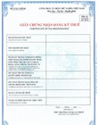 Giấy chứng nhận đăng ký thuế
